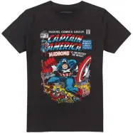 Marvel - Marvel T-shirt - Captain America - serieomslag i retrostil - M 3XL - för Herr - svart