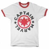 Captain Marvel Round Shield Ringer Tee, T-Shirt