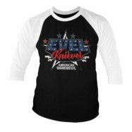 Evel Knievel - American Daredevil Baseball 3/4 Sleeve Tee, Long Sleeve T-Shirt