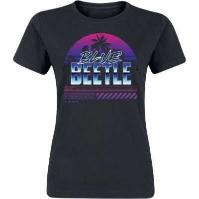 Blue Beetle - DC Comics T-shirt - Palm Sunset - S M - för Dam - svart