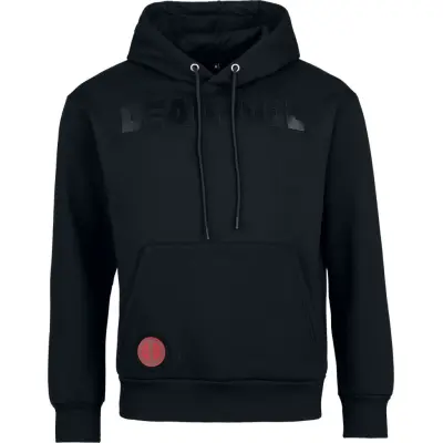 Deadpool - Disney Luvtröja - Heat Logo - Black On Black - S XXL - för Herr - svart