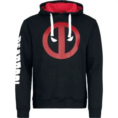 Deadpool - Disney Luvtröja - Logo - S XXL - för Herr - svart