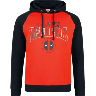 Deadpool - Marvel Luvtröja - Logo - S 3XL - för Herr - röd/svart