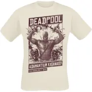 Deadpool - Marvel T-shirt - 3 - Adamantium Katanas - S XL - för Herr - naturfärgad