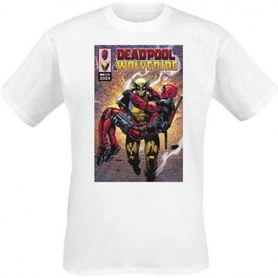Deadpool - Marvel T-shirt - 3 - Deadpool And Wolverine - In Love Escape - M 3XL - för Herr - vit