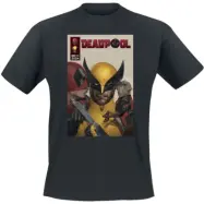 Deadpool - Marvel T-shirt - 3 - Deadpool Kisses to Wolverine - S 3XL - för Herr - svart