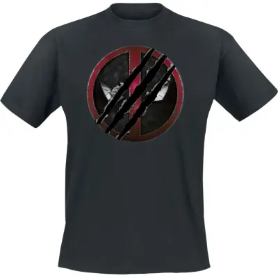 Deadpool - Marvel T-shirt - 3 - Logo - S L - för Herr - svart