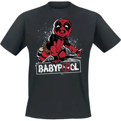 Deadpool - Marvel T-shirt - Deadpool And Wolverine - Babypool - S XL - för Herr - svart