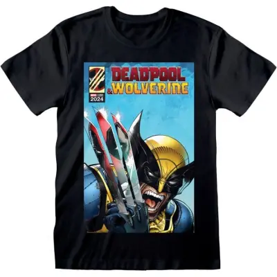Deadpool - Marvel T-shirt - Deadpool & Wolverine - Wolverine Reflection - S XL - för Herr - svart