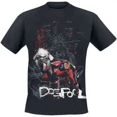 Deadpool - Marvel T-shirt - Dogpool - S 3XL - för Herr - svart