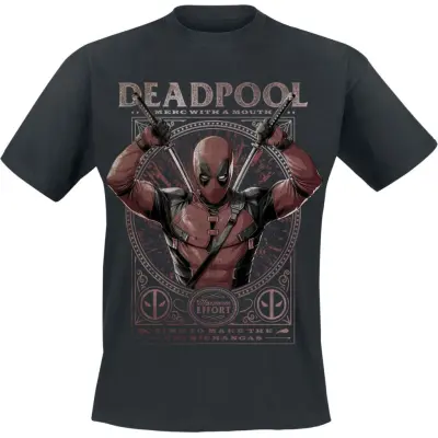 Deadpool - Marvel T-shirt - Maximum Effort - S XXL - för Herr - svart