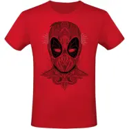 Deadpool - Marvel T-shirt - Ornamental - M L - för Herr - röd