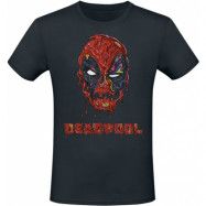 Deadpool - Marvel T-shirt - Splatter Logo - S XXL - för Herr - svart