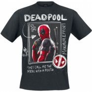 Deadpool - Marvel T-shirt - Wolverine Sketches - M XXL - för Herr - svart