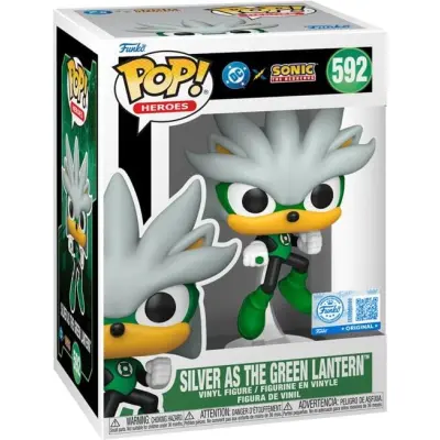 Sonic The Hedgehog - Sonic x Justice League - Silver as The Green Lantern Vinyl Figur 592 - Funko Pop! - Funko Shop Europe
