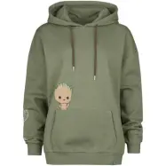 Guardians Of The Galaxy - Anime Luvtröja - Groot - Oversize - S XXL - för Dam - mörkgrönmelerad