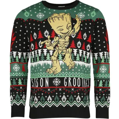 Guardians Of The Galaxy - Marvel Christmas jumper - Groot - Grootings - S XXL - för Herr - flerfärgad