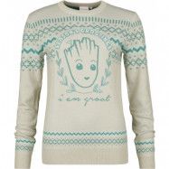 Guardians Of The Galaxy - Marvel Stickad jumper - Groot - L XXL - för Dam - flerfärgad