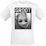 Guardians Of The Galaxy - Marvel T-shirt - Groot - Square - S 5XL - för Herr - vit