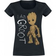 Guardians Of The Galaxy - Marvel T-shirt - I Am Groot - S XXL - för Dam - svart