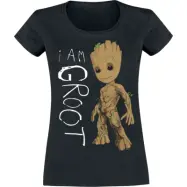 Guardians Of The Galaxy - Marvel T-shirt - I Am Groot - S XL - för Dam - svart