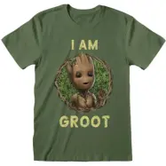 Guardians Of The Galaxy - Marvel T-shirt - I Am Groot - Seventies Style - S L - för Herr - oliv