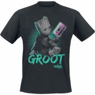 Guardians Of The Galaxy - Marvel T-shirt - Neon Groot - S XXL - för Herr - svart