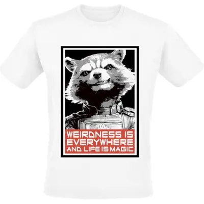 Guardians Of The Galaxy - Marvel T-shirt - Red Rocket - S XL - för Herr - vit