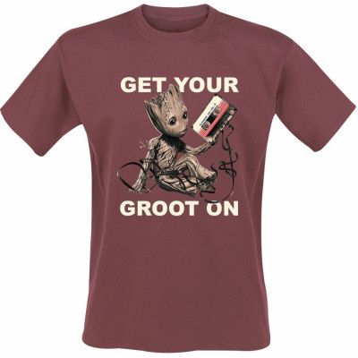 Guardians Of The Galaxy - Marvel T-shirt - Vol. 2 - Get your Groot on - S XL - för Herr - röd