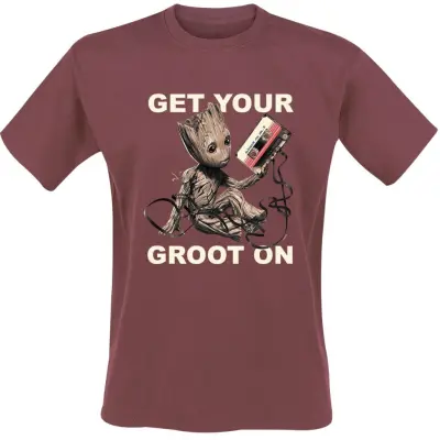 Guardians Of The Galaxy - Marvel T-shirt - Vol. 2 - Get your Groot on - S XL - för Herr - röd