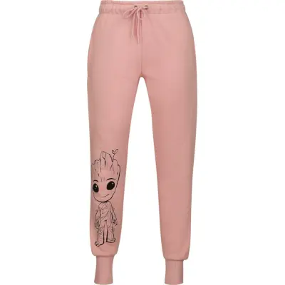 Guardians Of The Galaxy - Marvel Träningsbyxor - I Am Groot - S 3XL - för Dam - mörkrosa