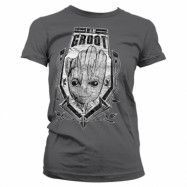 The Groot Distressed Shield Girly Tee, T-Shirt