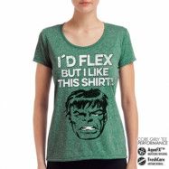 The Hulk - I´d Flex But I Like This Shirt Performance Girly Tee, T-Shirt