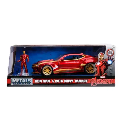Marvel Iron Man 2016 Chevy Camaro med figur Metall 1:24 - Marvel -  Leksaksaffären