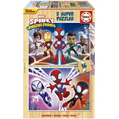 Educa Spidey Träpussel 2x16 bitar