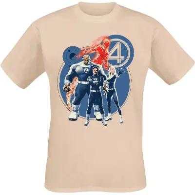 Fantastic Four - Marvel T-shirt - Group Bubble - S XXL - för Herr - sand