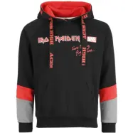 Iron Maiden - Marvel Luvtröja - Iron Maiden x Marvel Collection - M XL - för Herr - svart/grå/röd