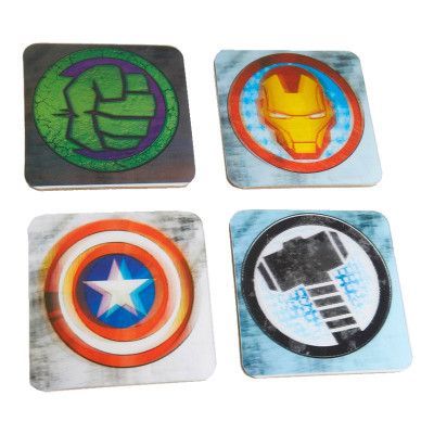 Marvel 3D Drinkunderlägg - 8-pack