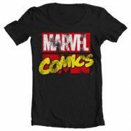 Marvel Comics Retro Logo Wide Neck Tee, Wide Neck T-Shirt
