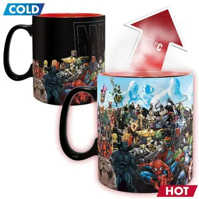 Marvel - Marvel Mugg - Heros - Tasse mit Thermoeffekt - för  flerfärgad