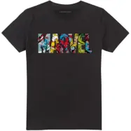 Marvel - Marvel T-shirt - Comic Logo - M 3XL - för Herr - svart