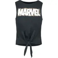 Marvel - Marvel Topp - Logo Leo - S XXL - för Dam - svart