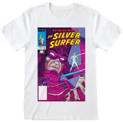 Silver Surfer - Marvel T-shirt - Silver Surfer Comic - M XXL - för Herr - vit