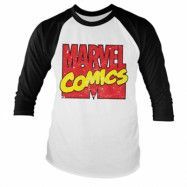 Vintage Marvel Comics Logo Baseball Long Sleeve Tee, Long Sleeve T-Shirt