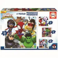 Educa Spidey and his Amazing Friends 4-pack Pussel 12-16-20-25 bitar 19295 - Spiderman -  Leksaksaffären
