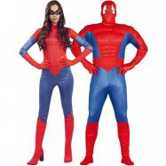 Pardräkt - Spidergirl och Spider-Man Inspirerade Dräkter