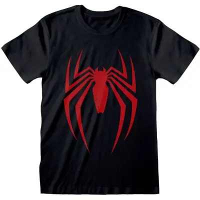 Spider-Man - Anime T-shirt - Spiderman Video Game - Spider Symbol - S XXL - för Herr - svart