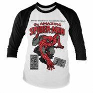 Spider-Man Comic Book Baseball Long Sleeve T-Shirt, Long Sleeve T-Shirt