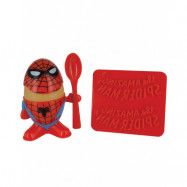 Spider-Man Frukostset med Äggkopp, Sked och Toast-Kutter