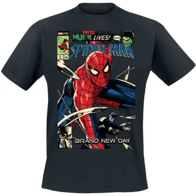Spider-Man - Marvel T-shirt - Brand New Day - Comic Cover - S XXL - för Herr - svart